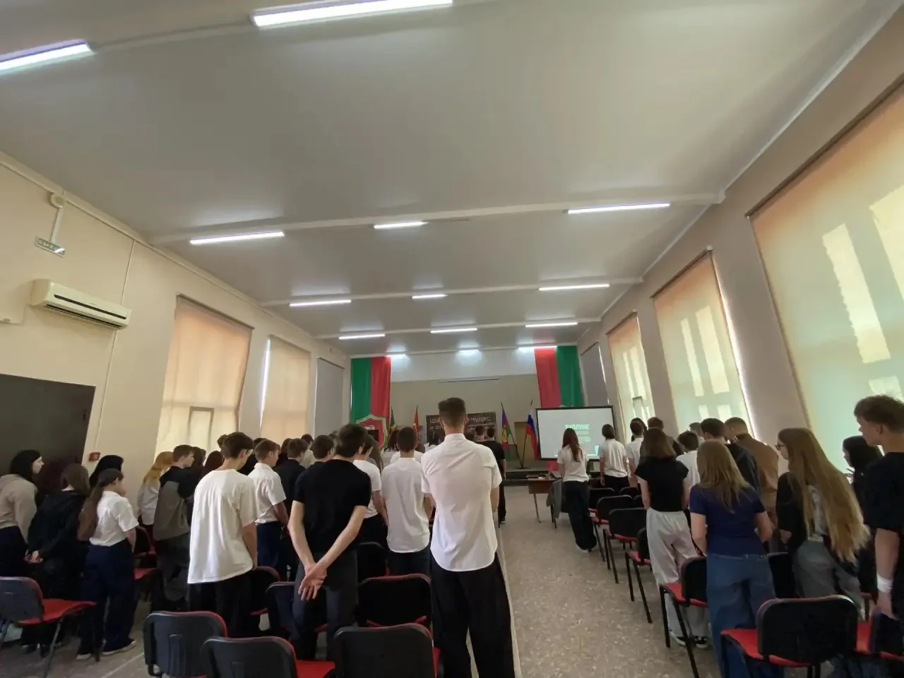 Заключительный понедельник, поднятие флагов и исполнение гимнов ⭐️🇷🇺