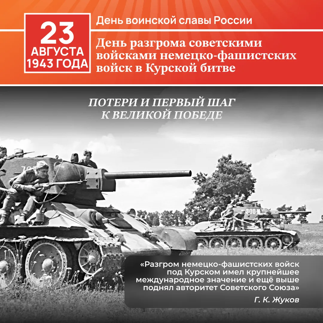 23 августа - День воинской славы России - День разгрома советскими войсками немецко-фаш...