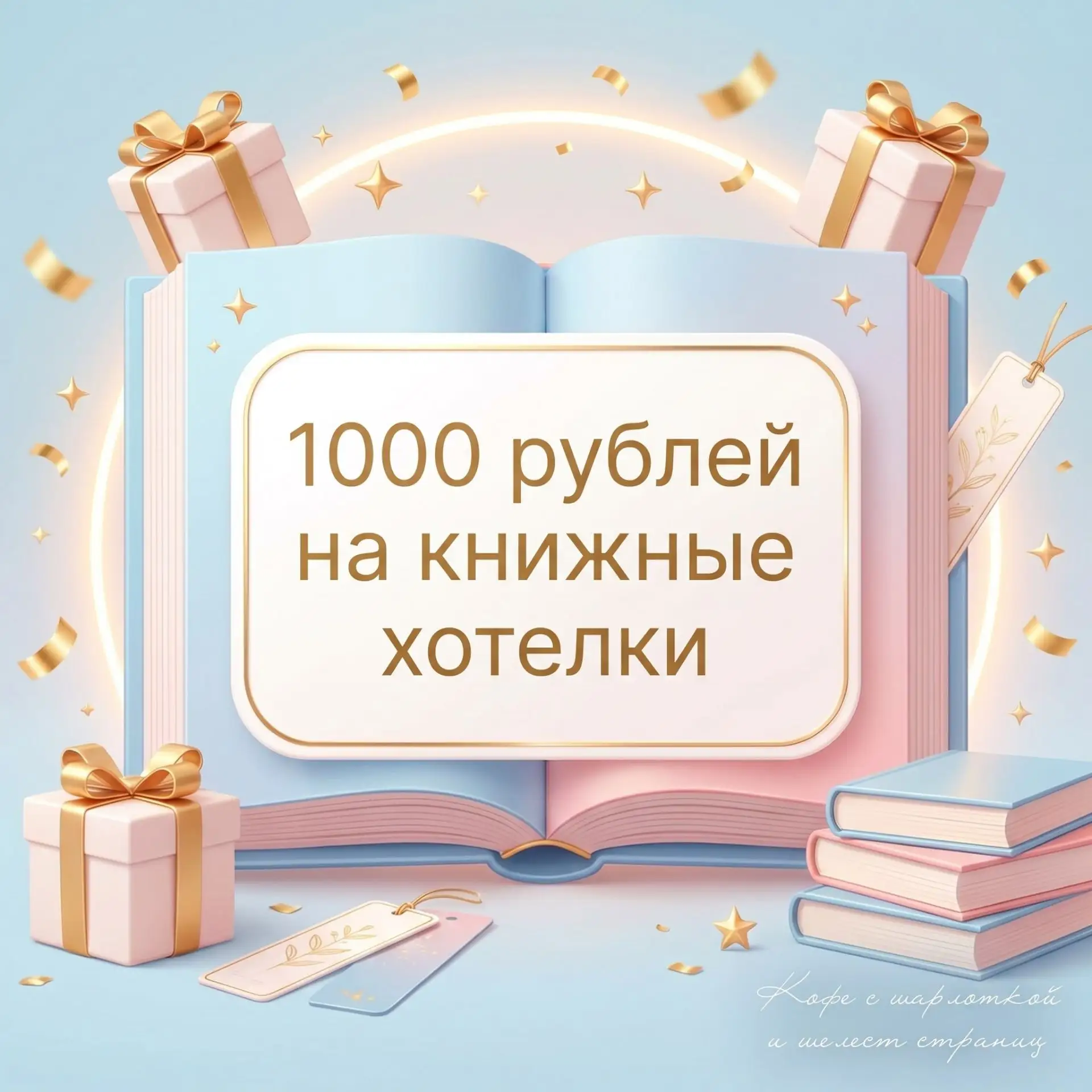 Дарим 1000 рублей на книжные хотелки 📚