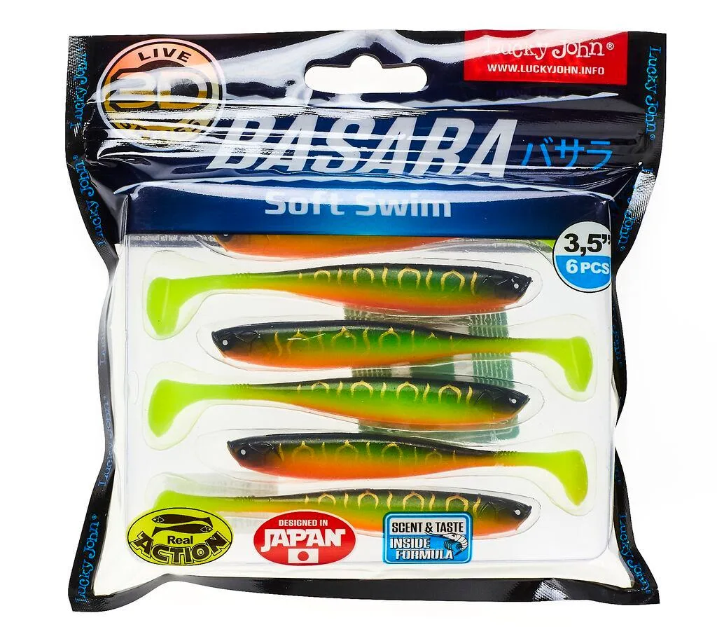 Виброхвосты LJ 3D Series BASARA SOFT SWIM 3.5in — это мягкие пластиковые приманки с реа...