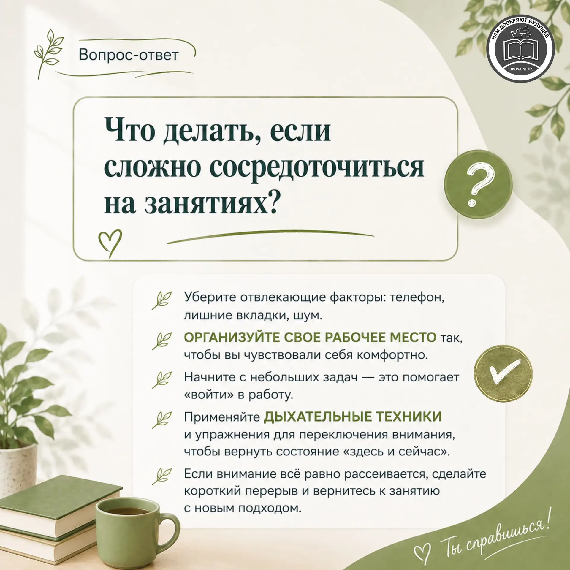 📝 СДАЁМ, А НЕ СДАЁМСЯ!  Экзаменационный период — время, когда особенно важны не только знания, но и 