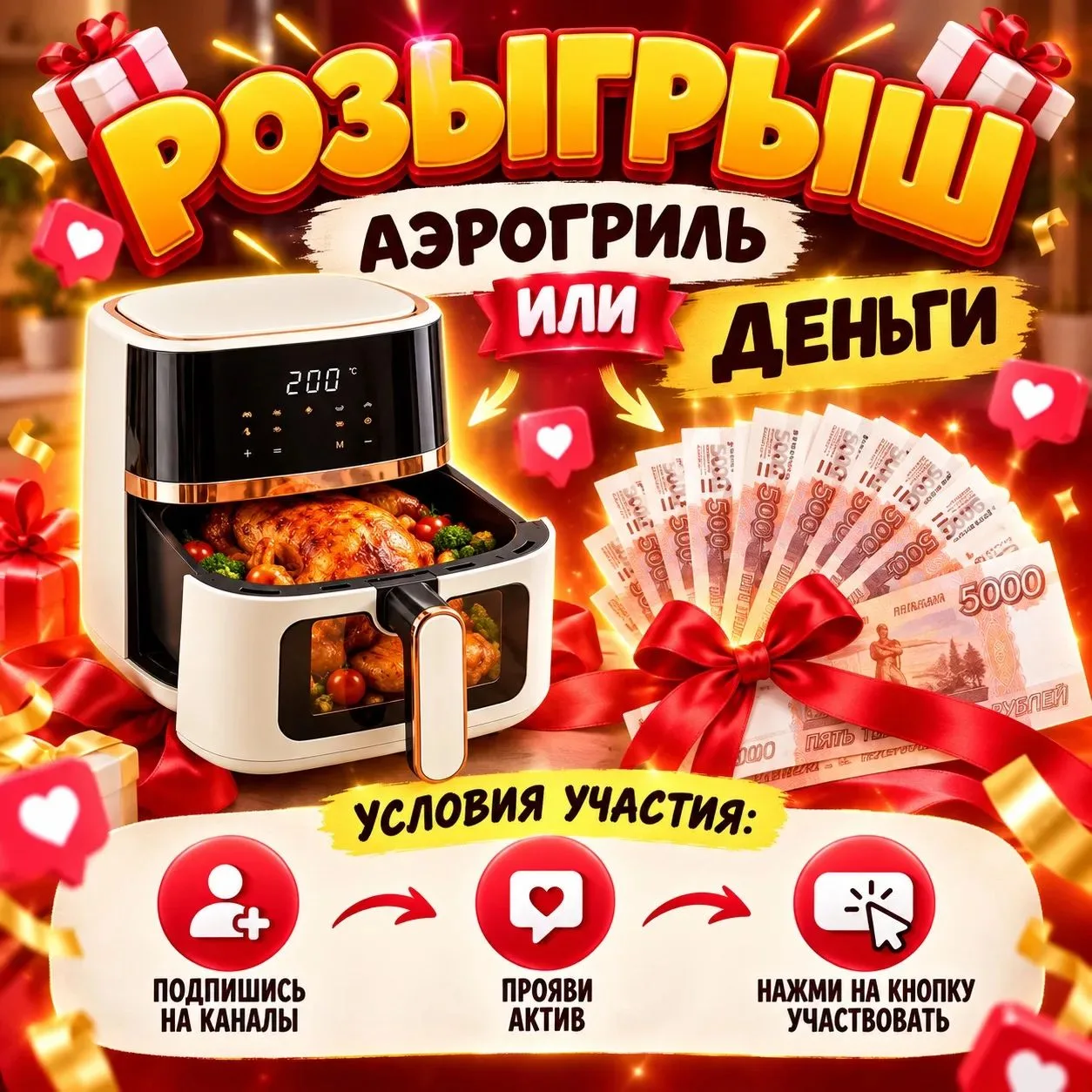 Дарим аэрогриль ❤️