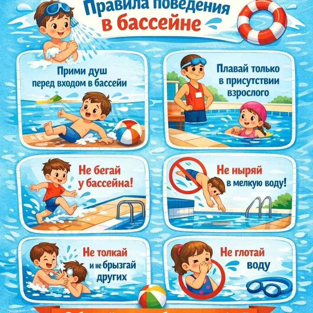 Летние каникулы в самом разгаре! 🏖️ Чтобы купание приносило только радость, обязательн...