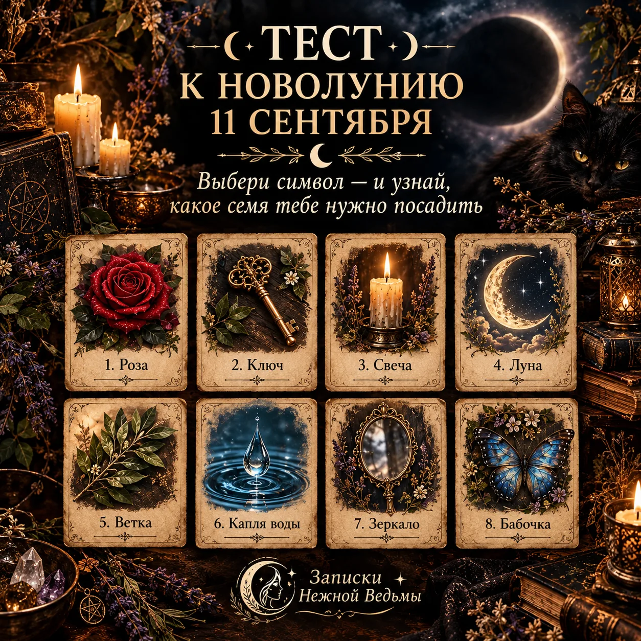 🌑 ТЕСТ К НОВОЛУНИЮ 11 СЕНТЯБРЯ