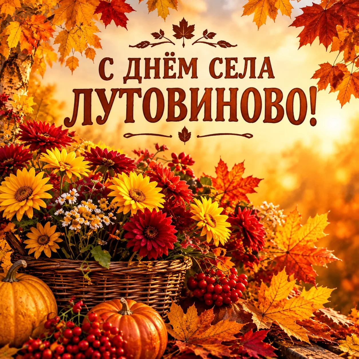 Дорогие жители с. Лутовиново, от всей души поздравляем вас с Днём села!