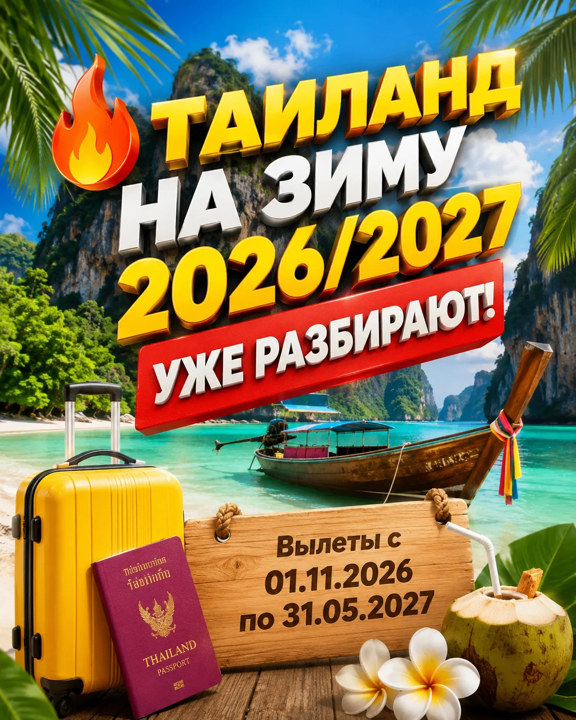 🔥 ТАИЛАНД НА ЗИМУ 2026/2027 УЖЕ РАЗБИРАЮТ — И ВОТ ПОЧЕМУ СЕЙЧАС САМОЕ ВРЕМЯ БРОНИРОВАТ...