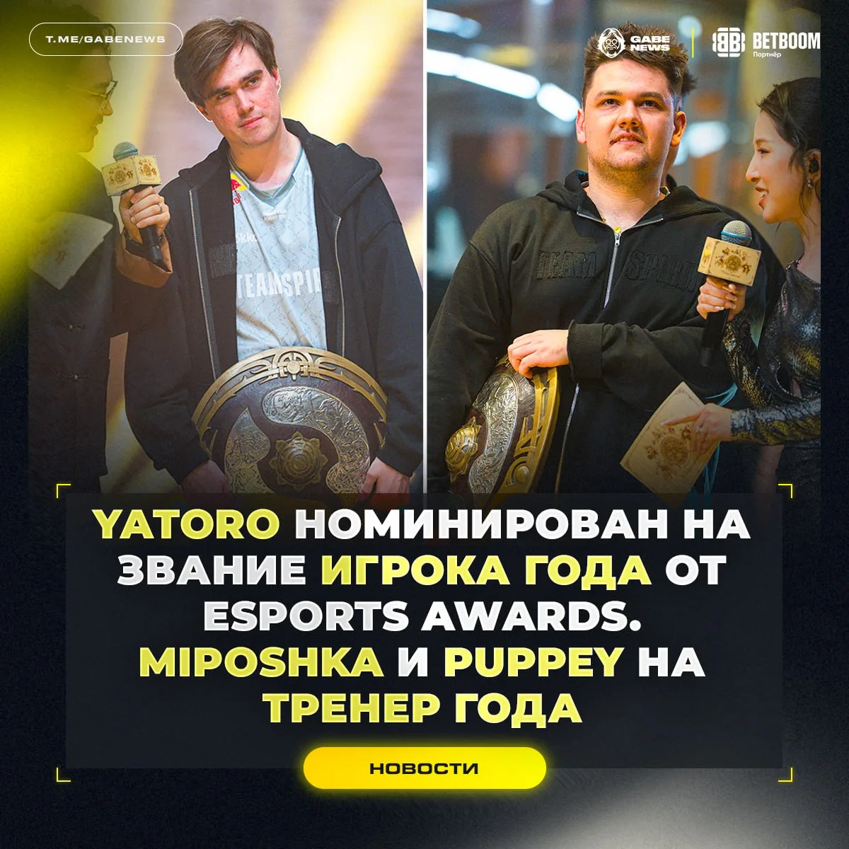 Вот на что ещё номинированы Дотеры: