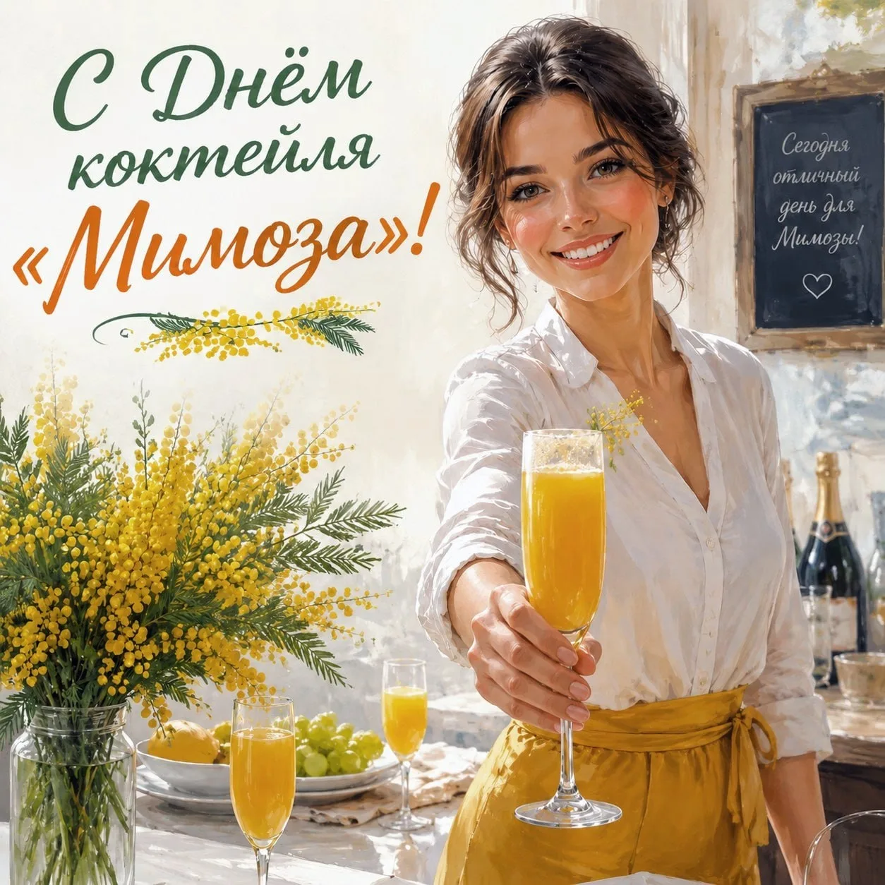 🍊🥂 День коктейля «Мимоза» — 16 мая  Сегодня отмечают неофициальный, но очень популярный праздник — Д
