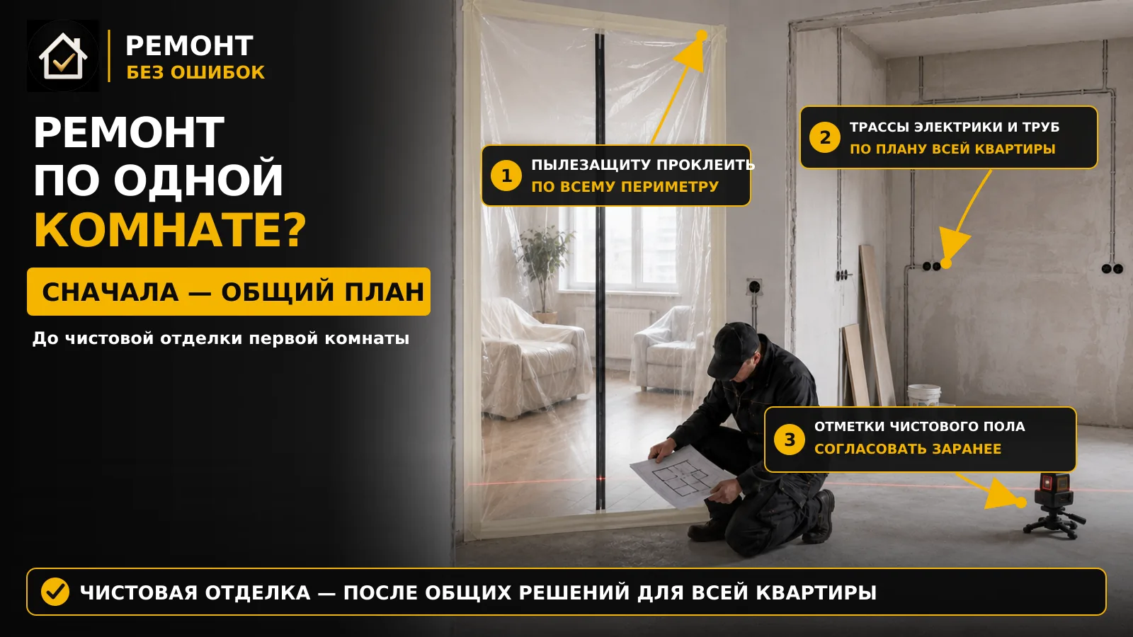 Можно ли делать ремонт по одной комнате?