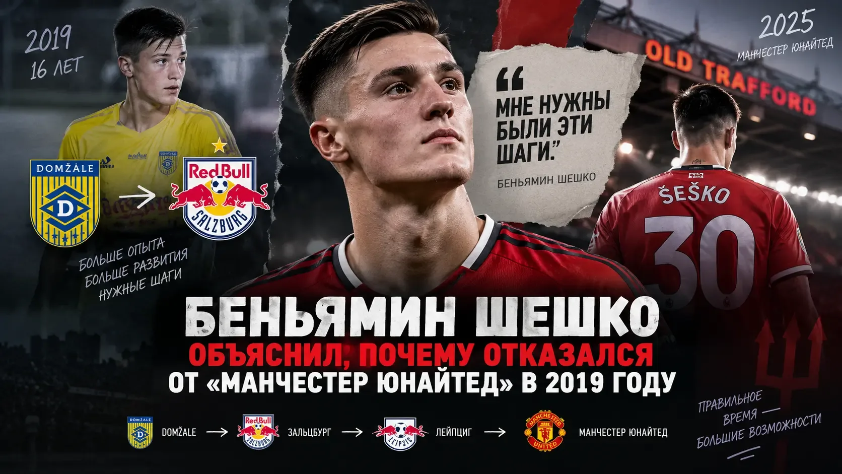 Беньямин Шешко объяснил, почему отказался от «Манчестер Юнайтед» в 2019 году