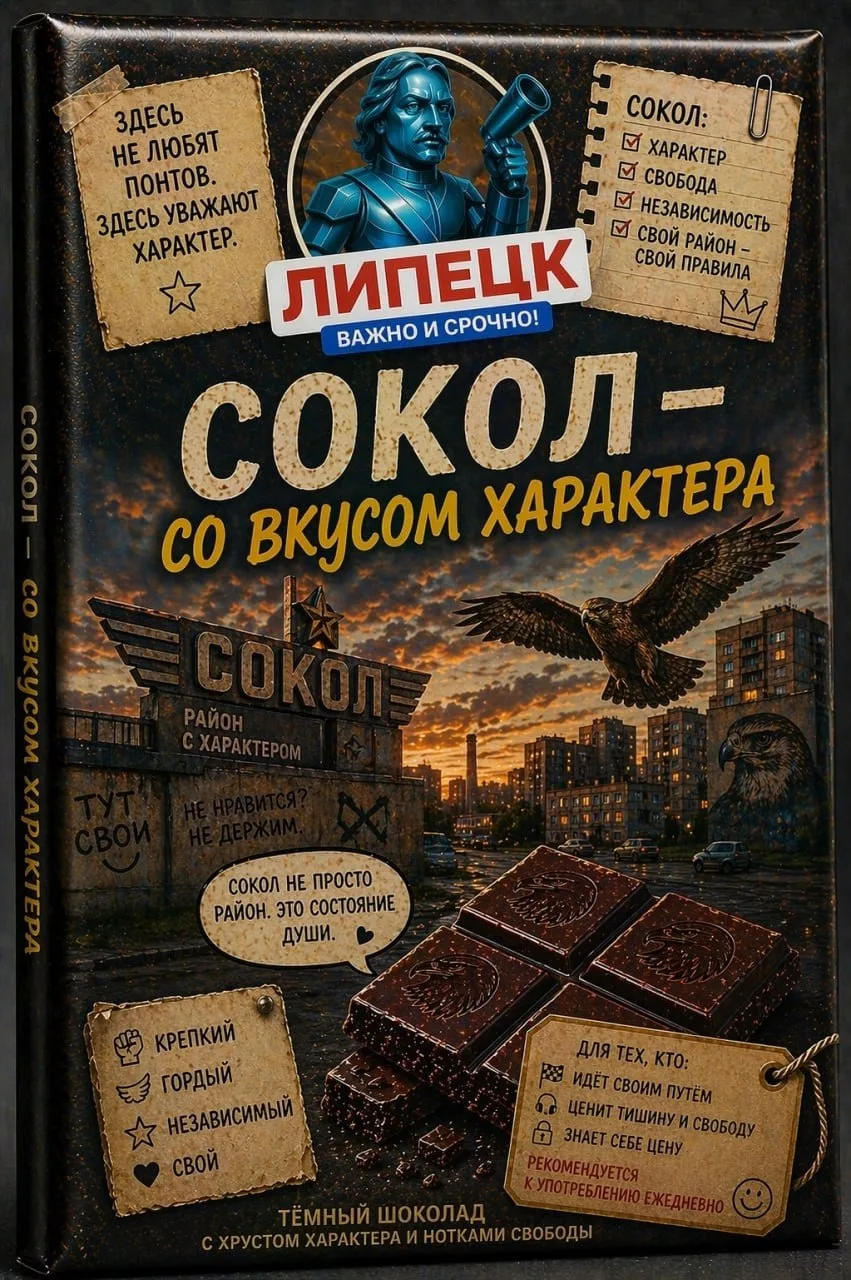 🍫 Пока все обсуждают «чипсы со вкусом Липецка», липчане уже придумали шоколад с характером  Пока соц