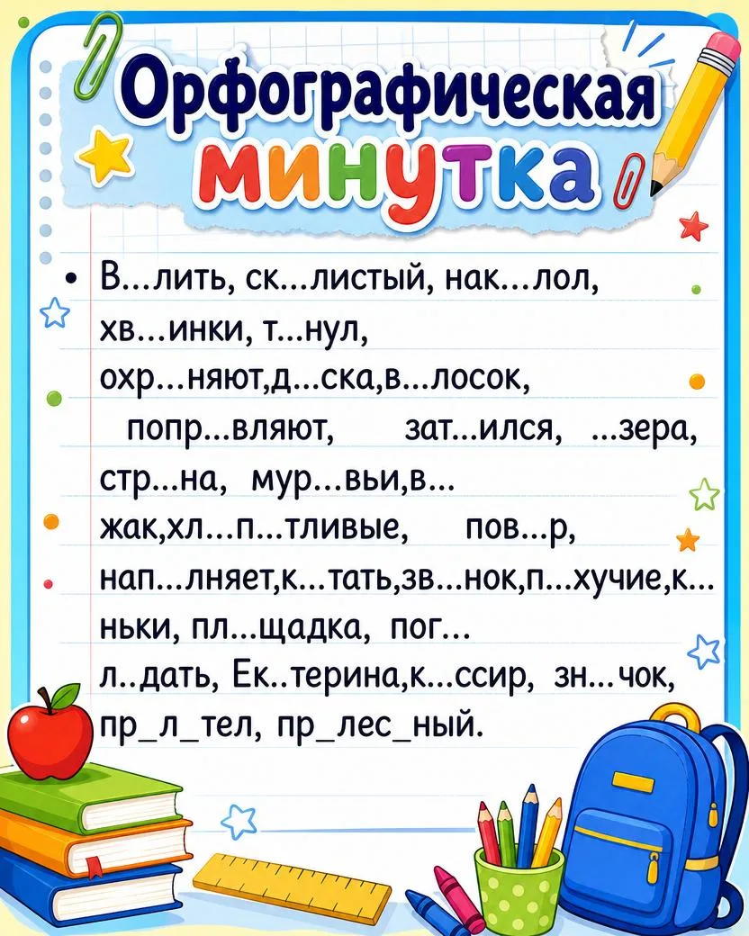 📝 Тренируем грамотность легко

В карточках собраны задания с пропущенными буквами для быстрой и эфф