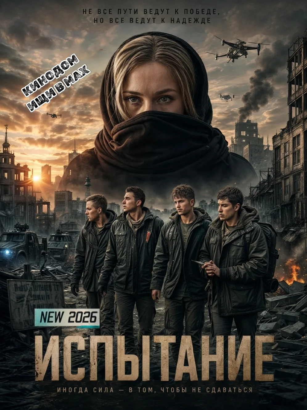 Испытание (2026)

Жанр: #фантастика #приключения

Недалекое будущее — мир лежит в руинах после войны