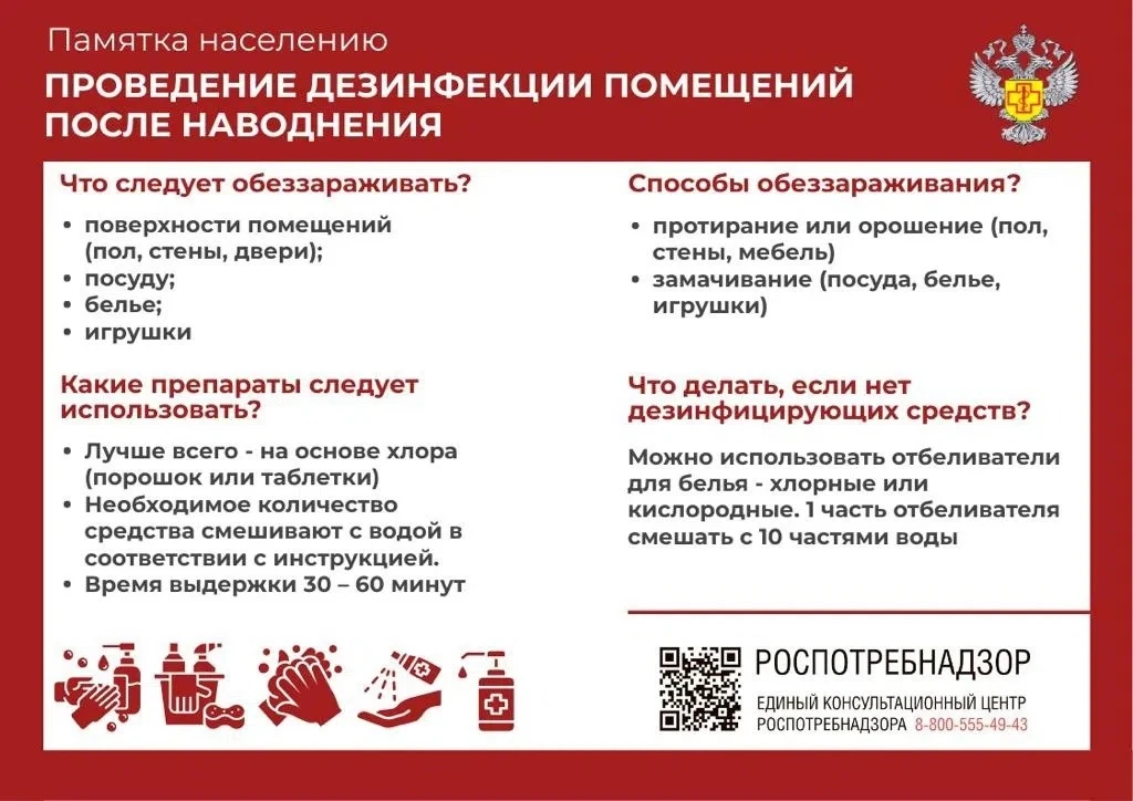 После паводка важна правильная санитарная обработка жилья. Как обработать дом после паводка и обезоп