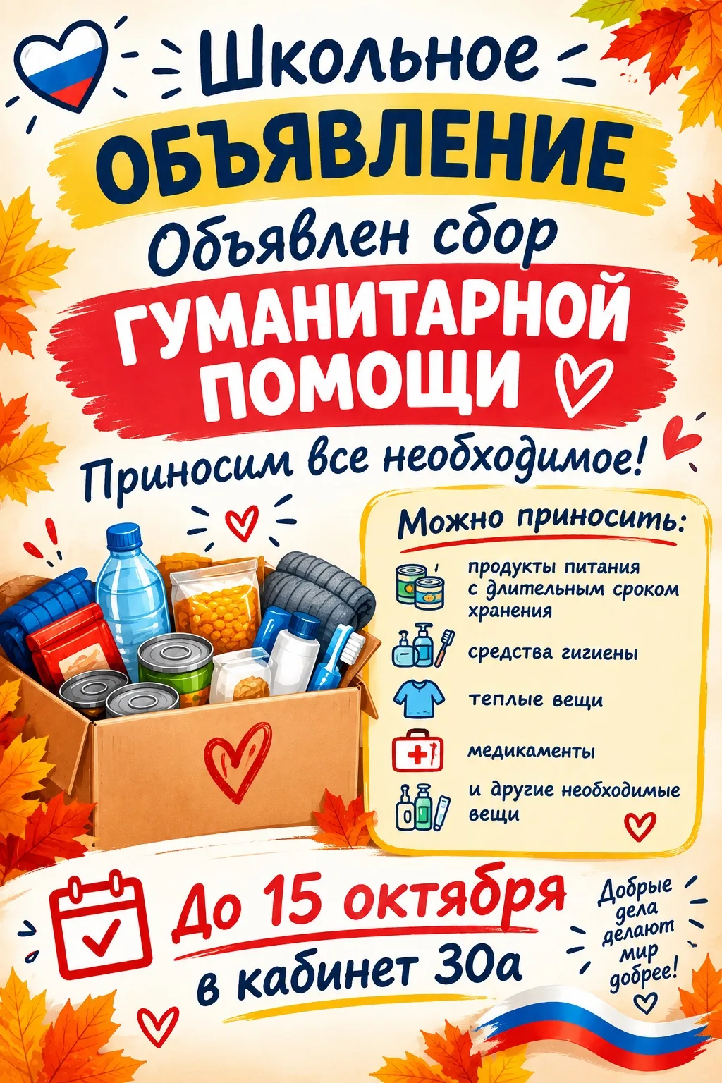 ❗️Объявляется сбор гуманитарной помощи для участников СВО❗️