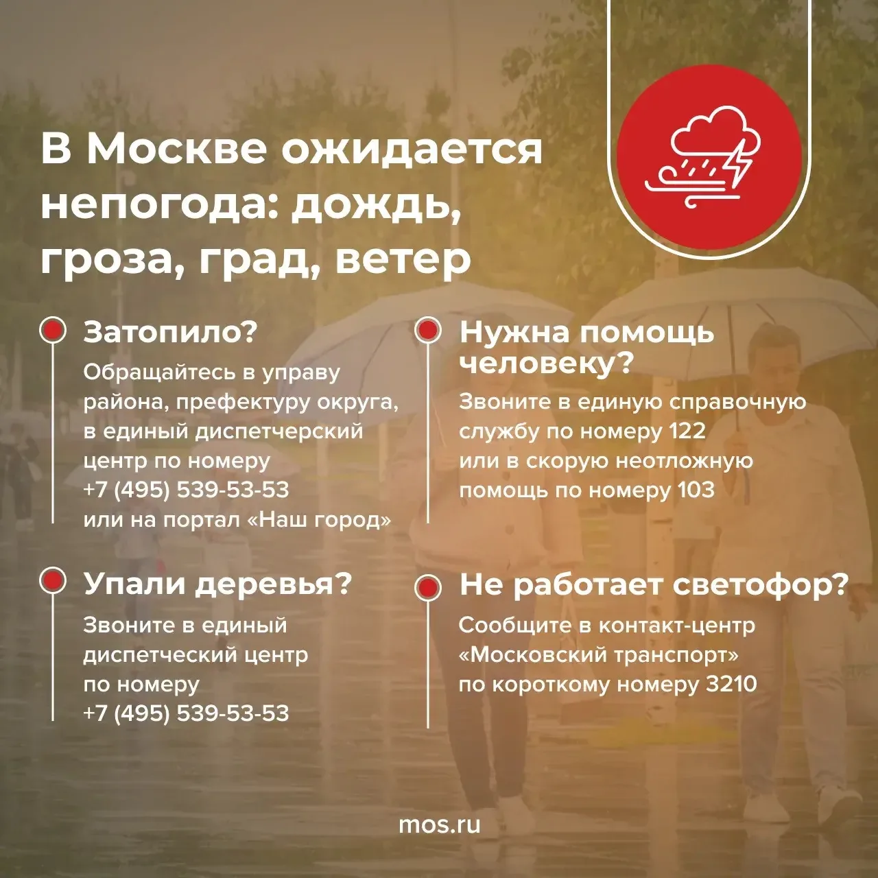 По прогнозам синоптиков, в ближайшие часы в столице ожидаются кратковременные сильные дожди, местами