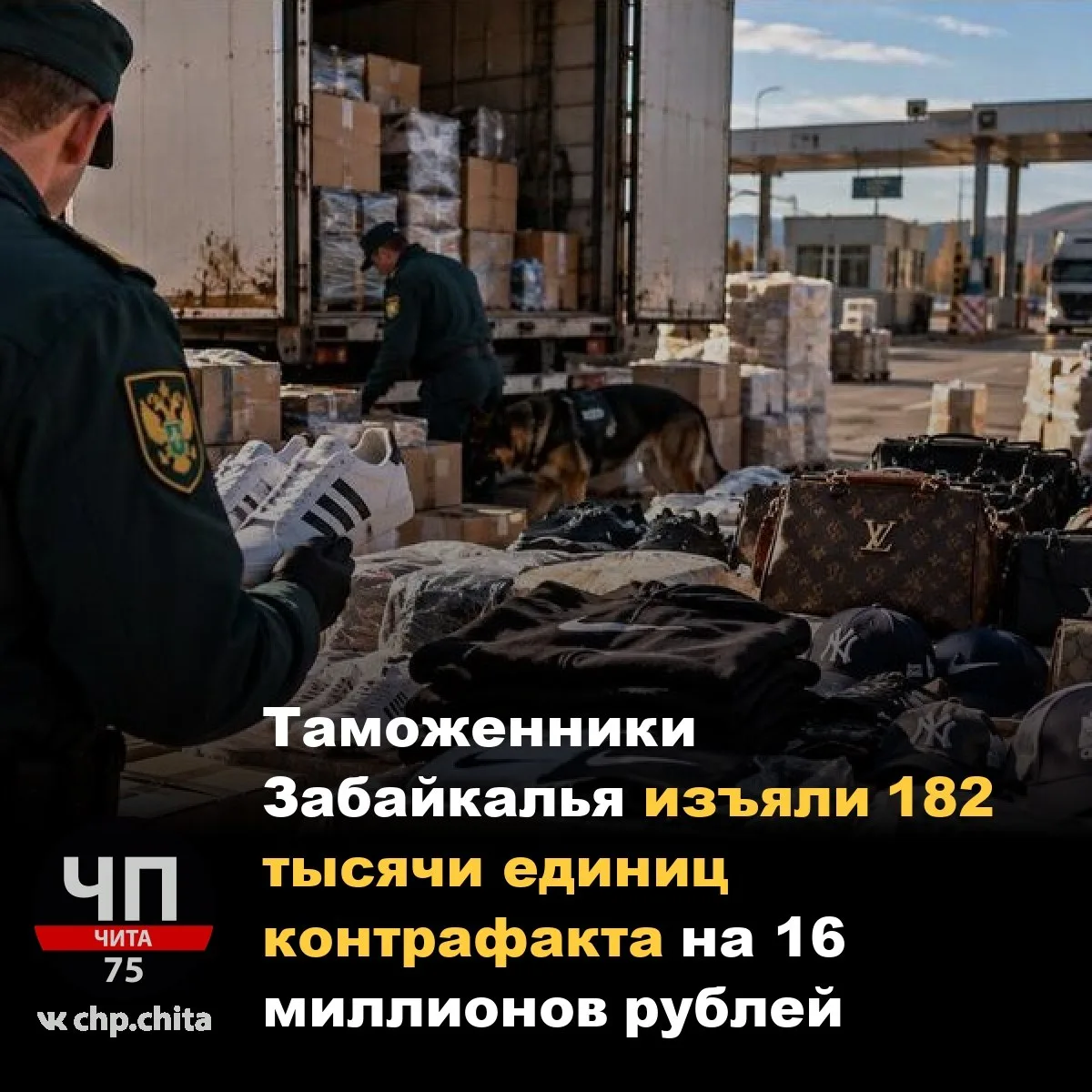 ❗ Таможенники Забайкалья изъяли 182 тысячи единиц контрафакта