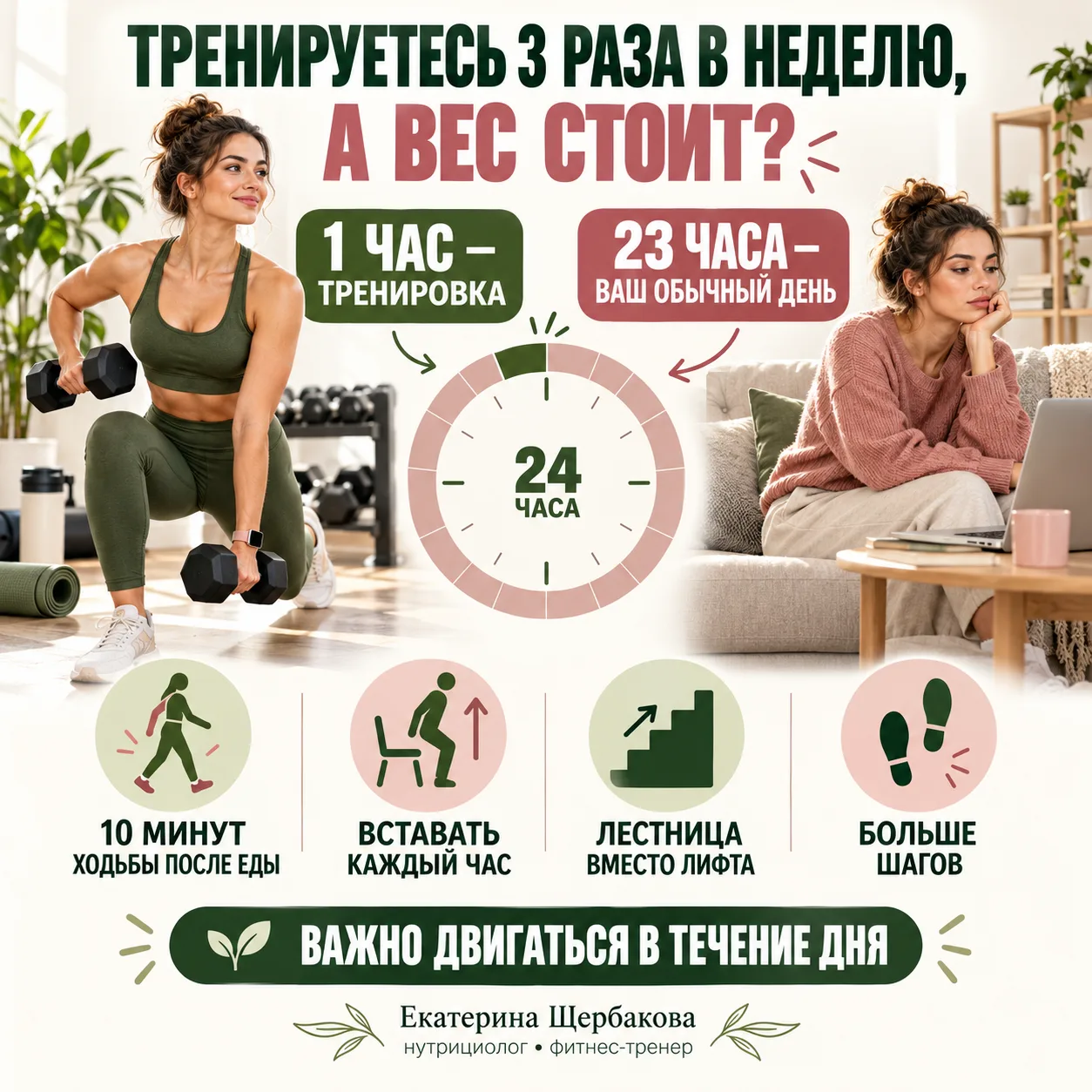 ТРЕНИРУЕТЕСЬ 3 РАЗА В НЕДЕЛЮ, А ВЕС СТОИТ?