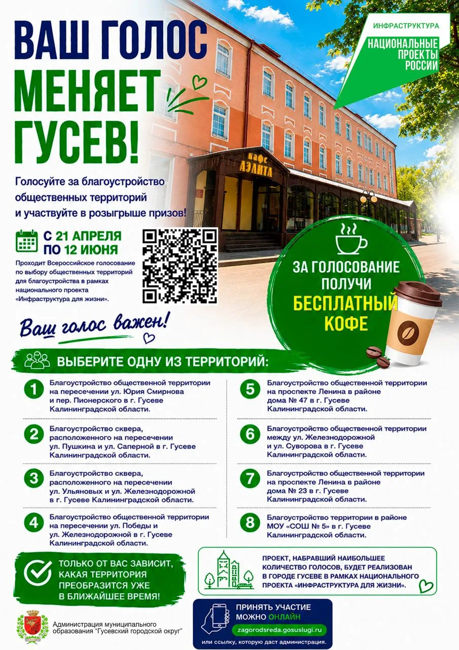 🎉Голосуй за благоустройство и пей кофе!