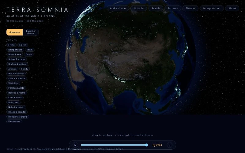 Глобус сновидений: географ из США запустил интерактивный 3D-атлас Terra Somnia. На плат...