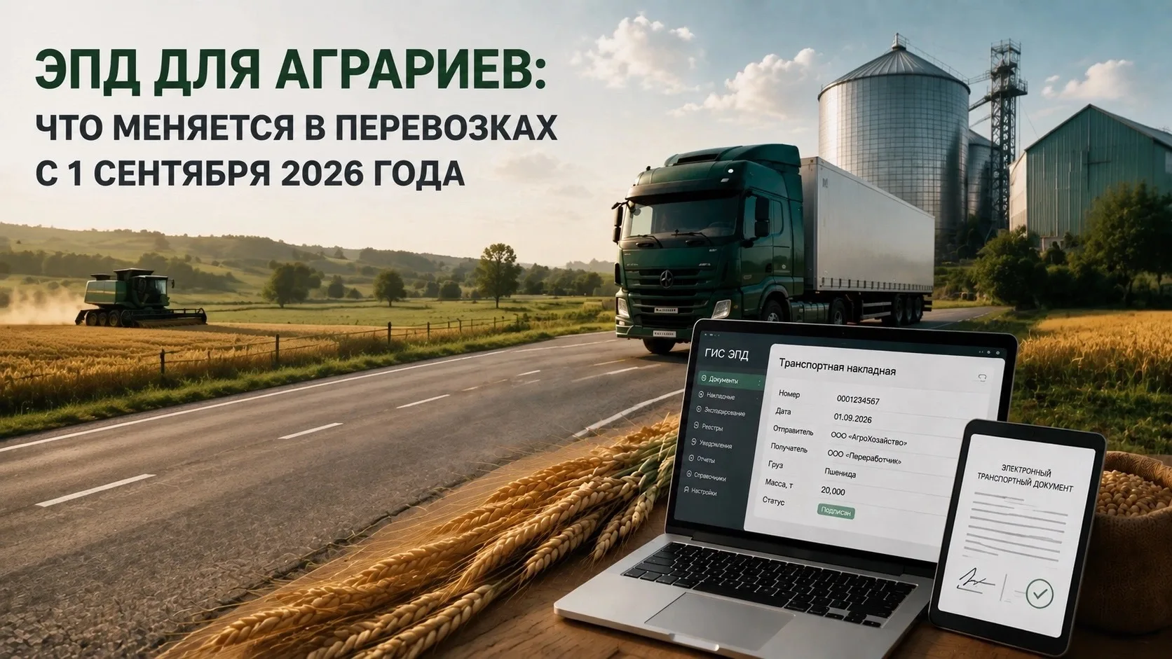 С 1 сентября 2026 года сельхозпроизводителям, переработчикам и другим участникам аграрн...