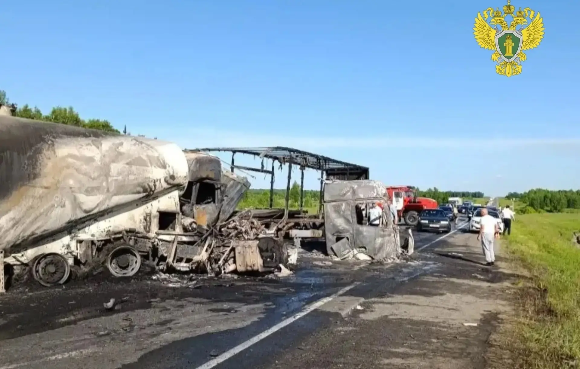 ✅ В Рязанской области в результате ДТП с четырьмя грузовиками погибли два водителя: про...