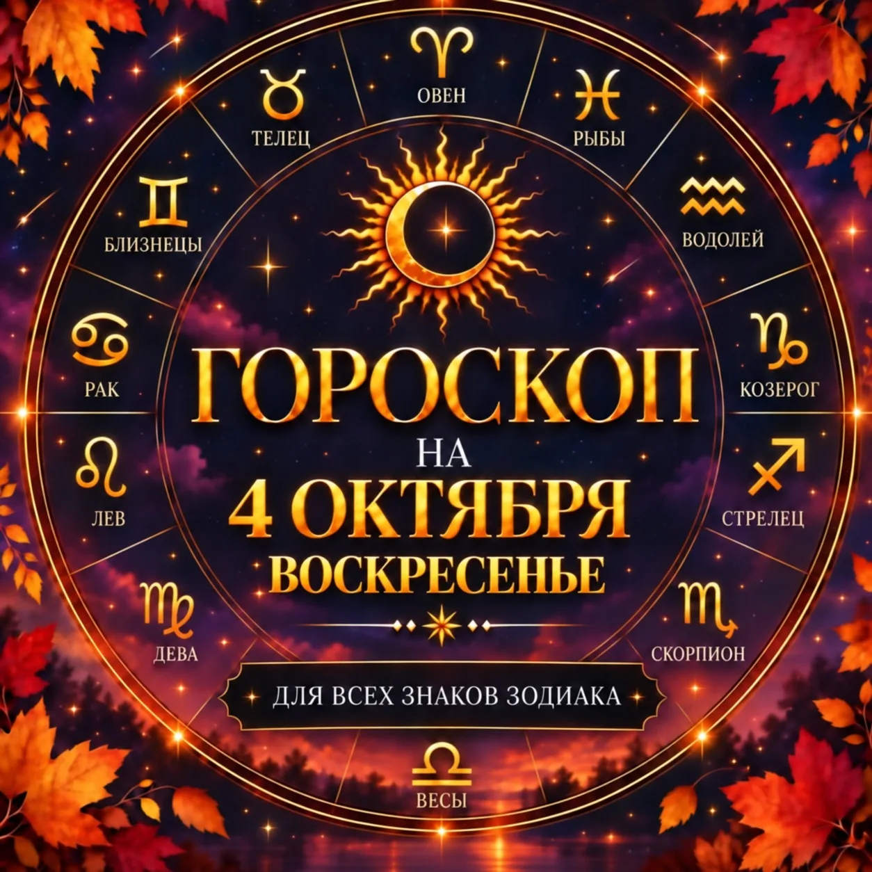 🔮 Гороскоп на 4 октября, воскресенье
