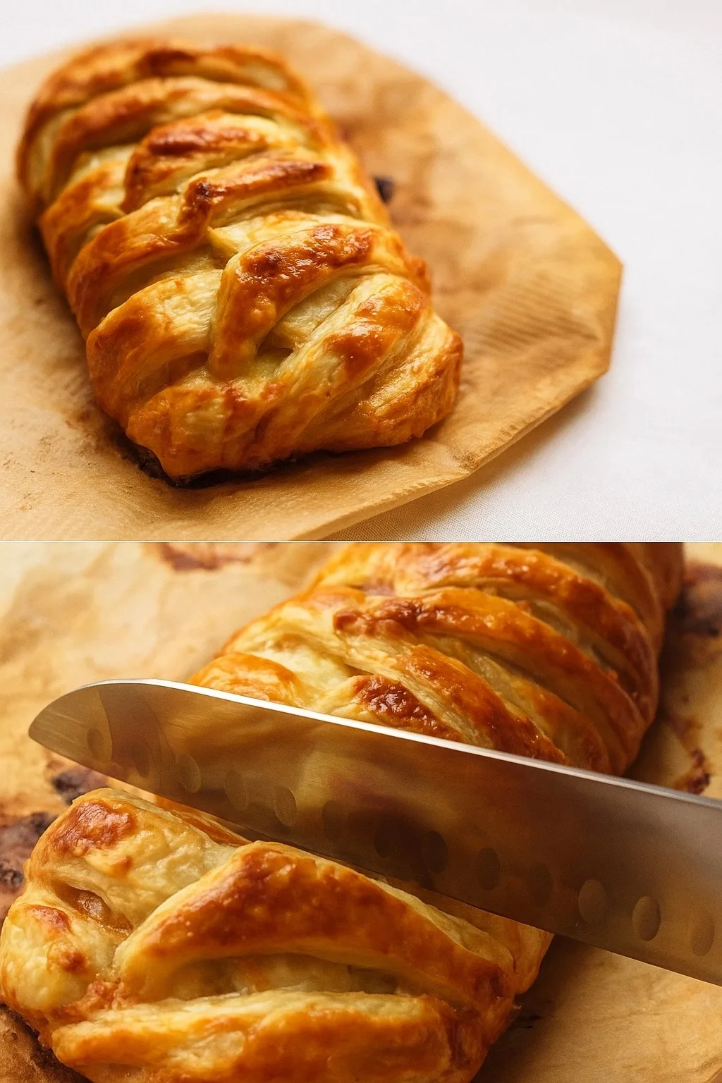 Мясной пирог из слоеного теста

Аппетитный слоеный рулет с сочной куриной начинкой и тянущейся сырно