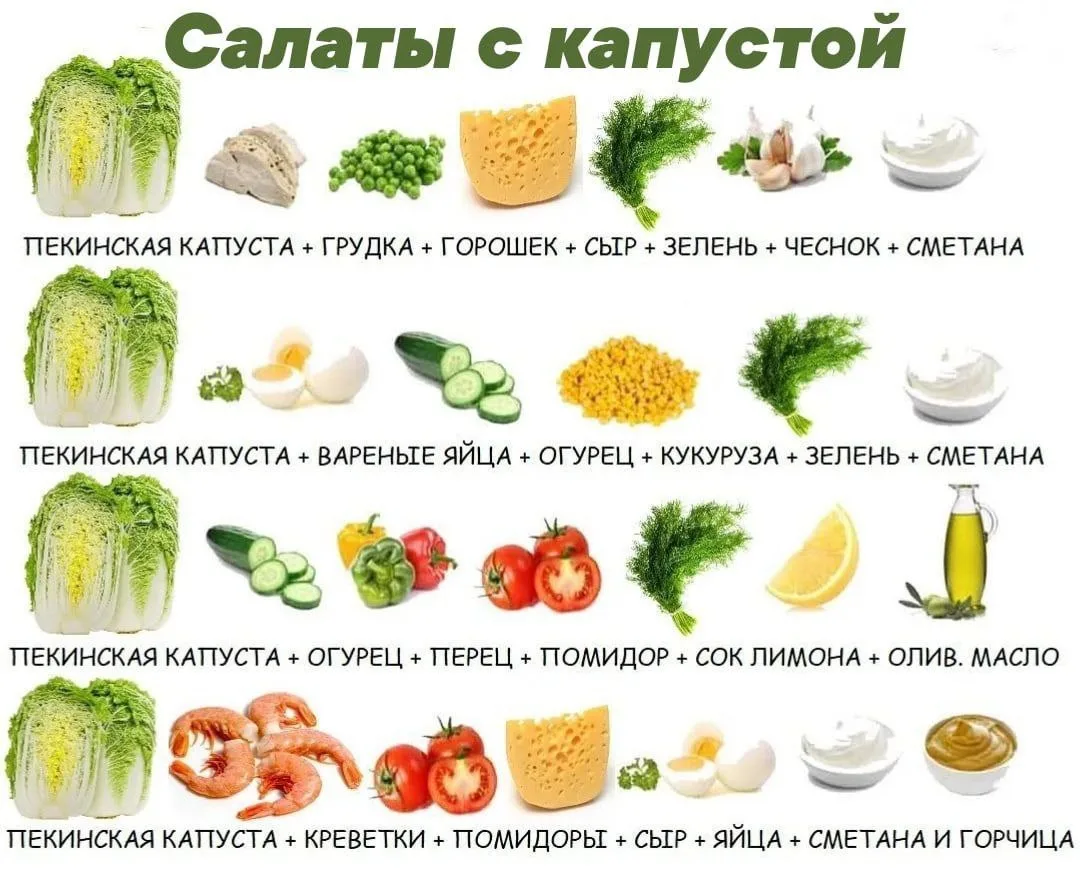 ПП-САЛАТЫ С ПЕКИНСКОЙ КАПУСТОЙ 🥗 🥬