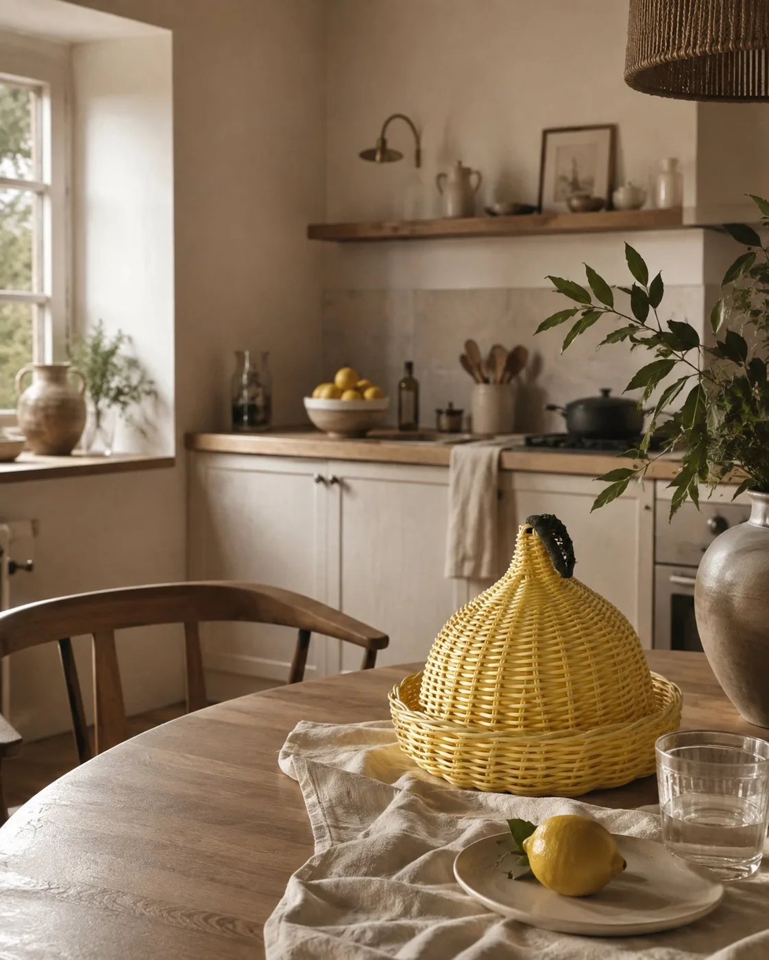 Хлебница,  в более спокойных оттенках  интерьера кухни🍋