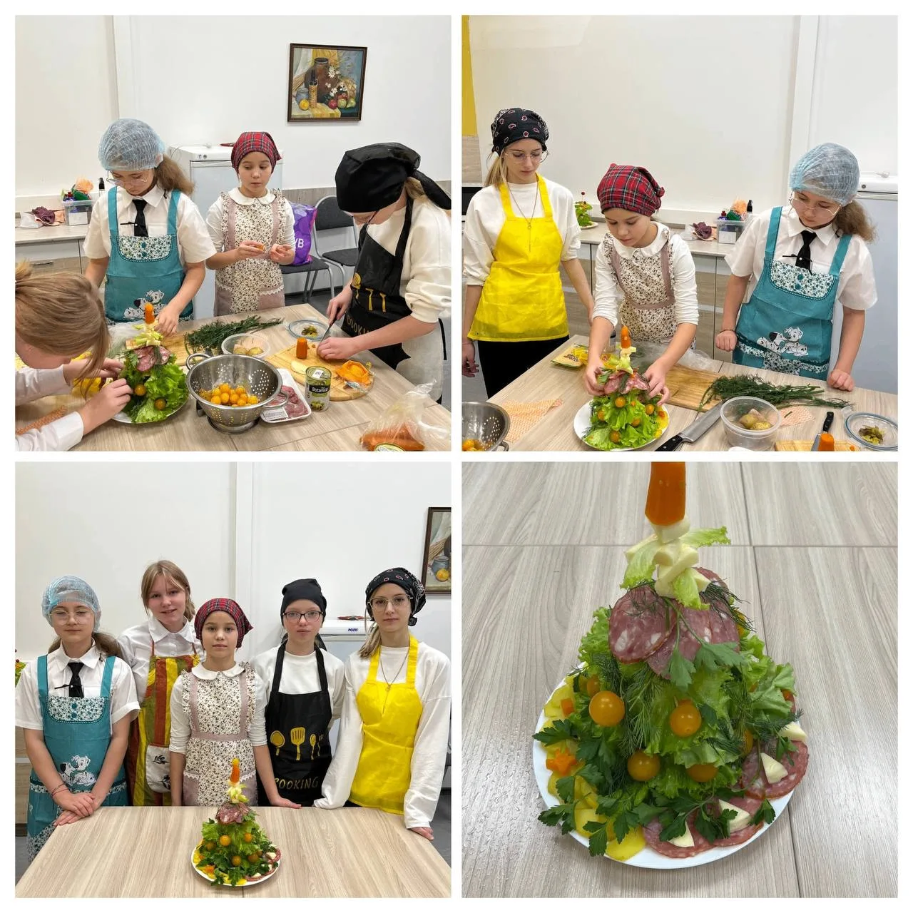 🥗 #Родная36 вовсю готовится к Новому году: ребята создают уникальные салаты на уроках труда  Благода