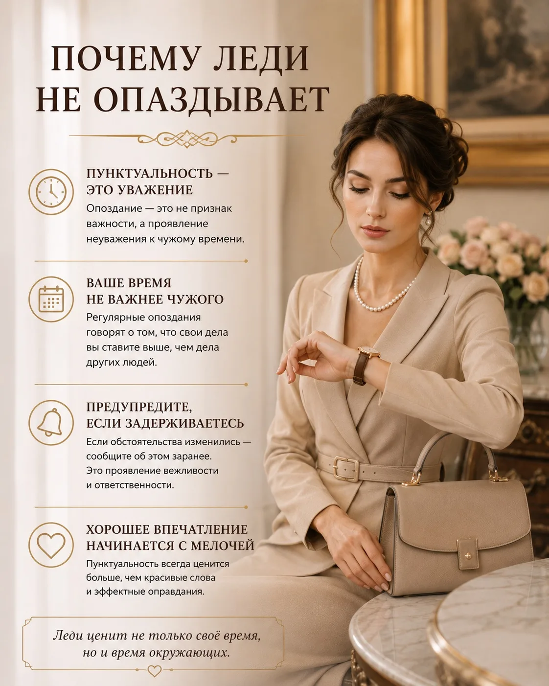 ПОЧЕМУ ЛЕДИ НЕ ОПАЗДЫВАЕТ