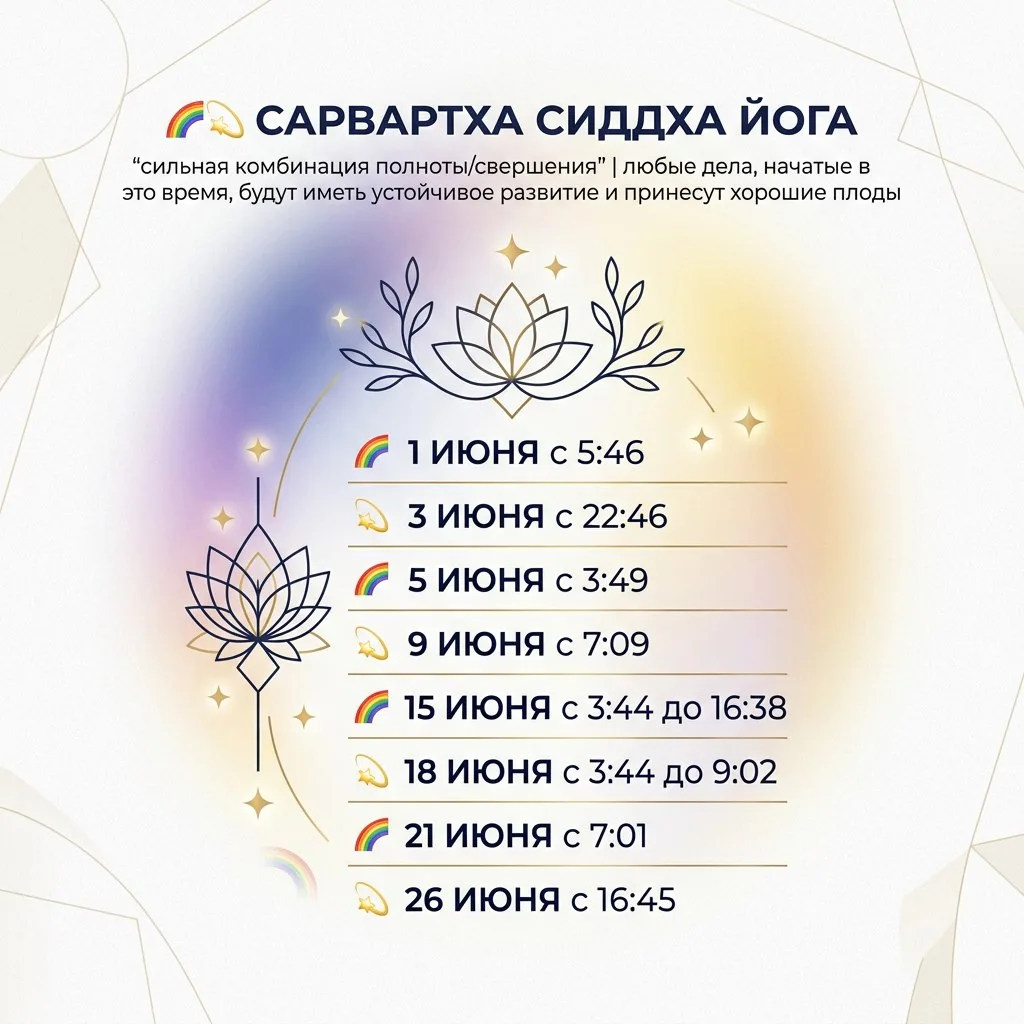 САРВАРТХА СИДДХА ЙОГА: когда Вселенная говорит «ДА» ☀️