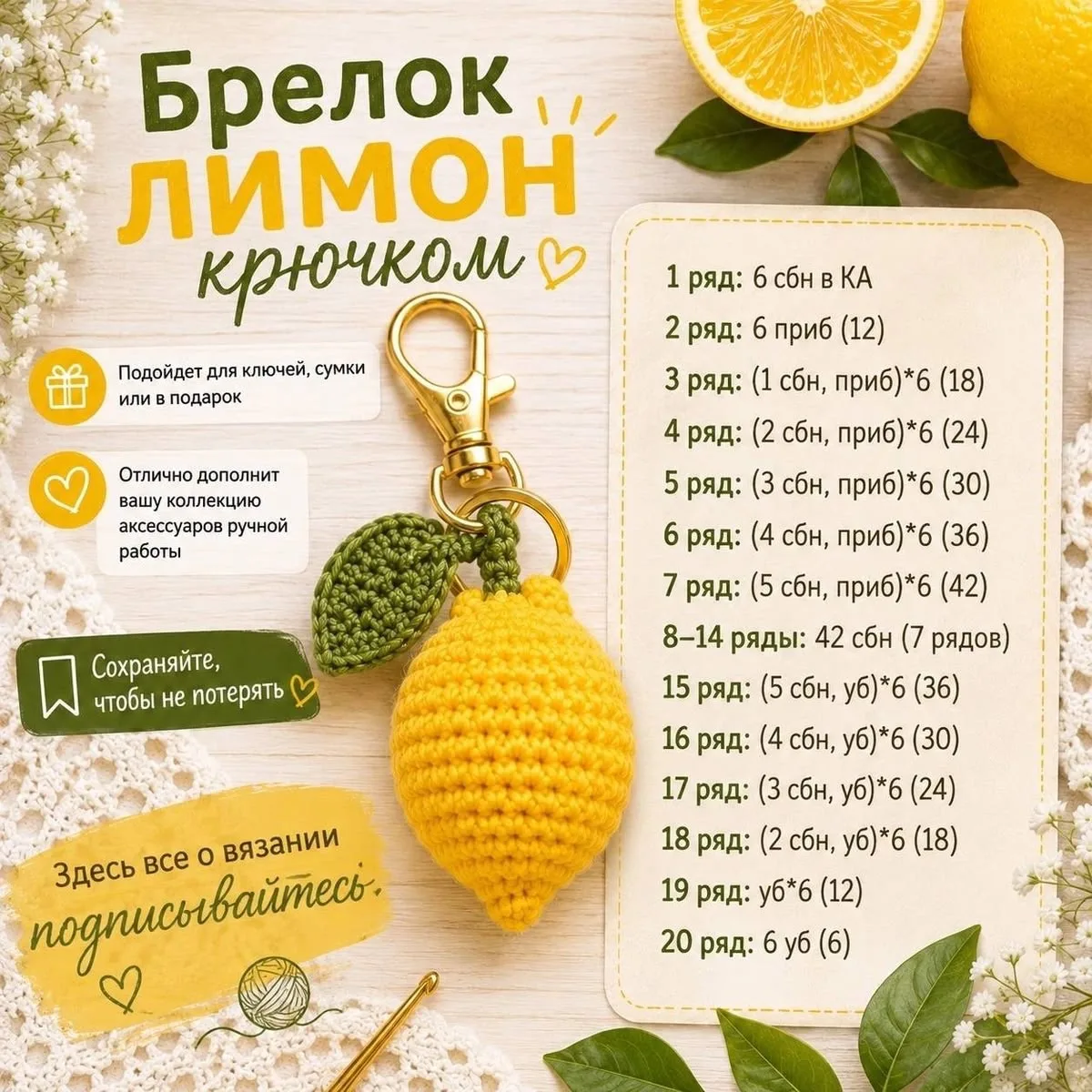 Брелок лимон