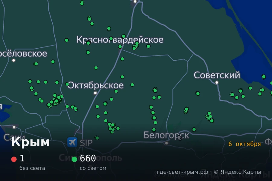 ⚡️ Итоги дня по Крыму — 6 октября