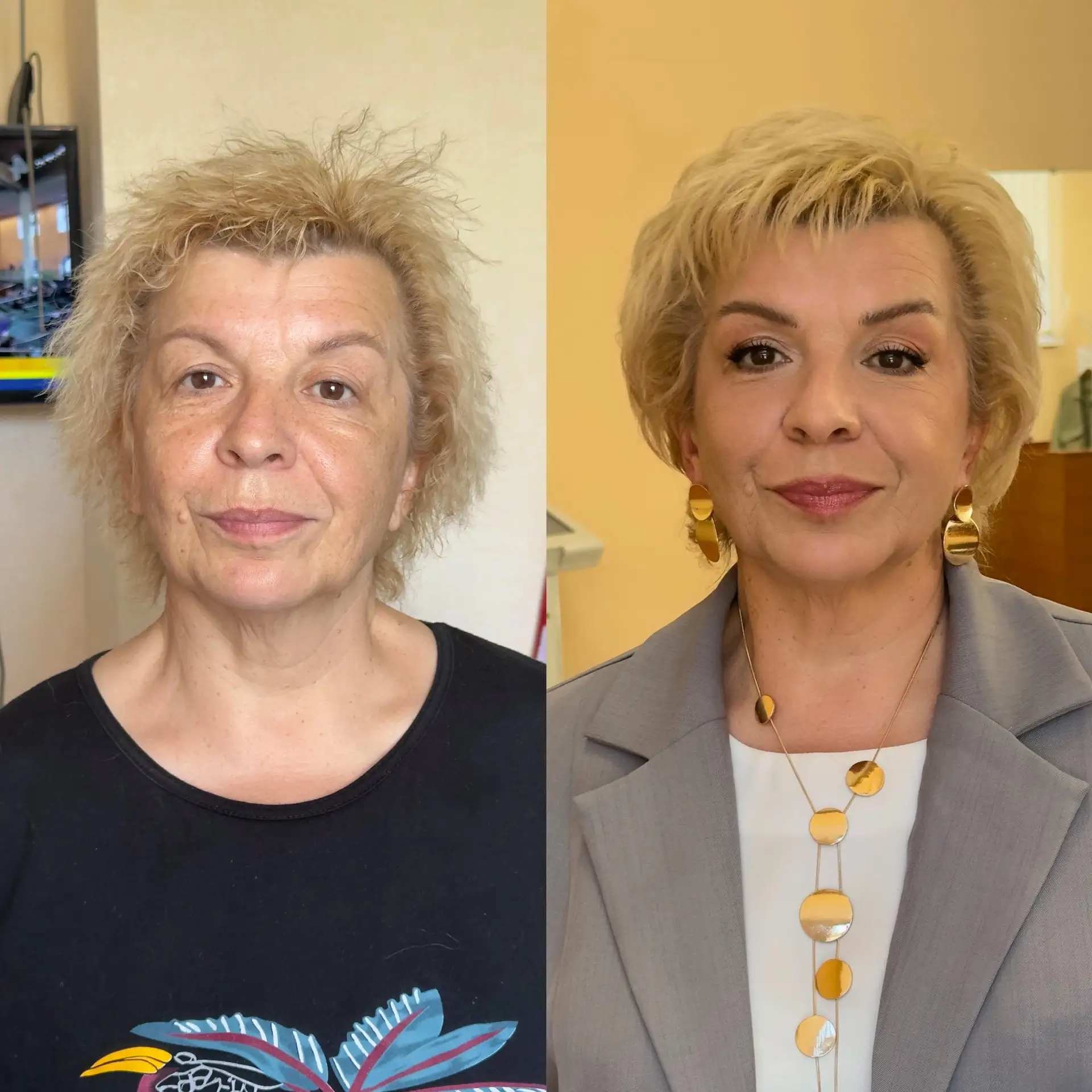 Укладка и макияж для дорогой свекрови❤️❤️❤️