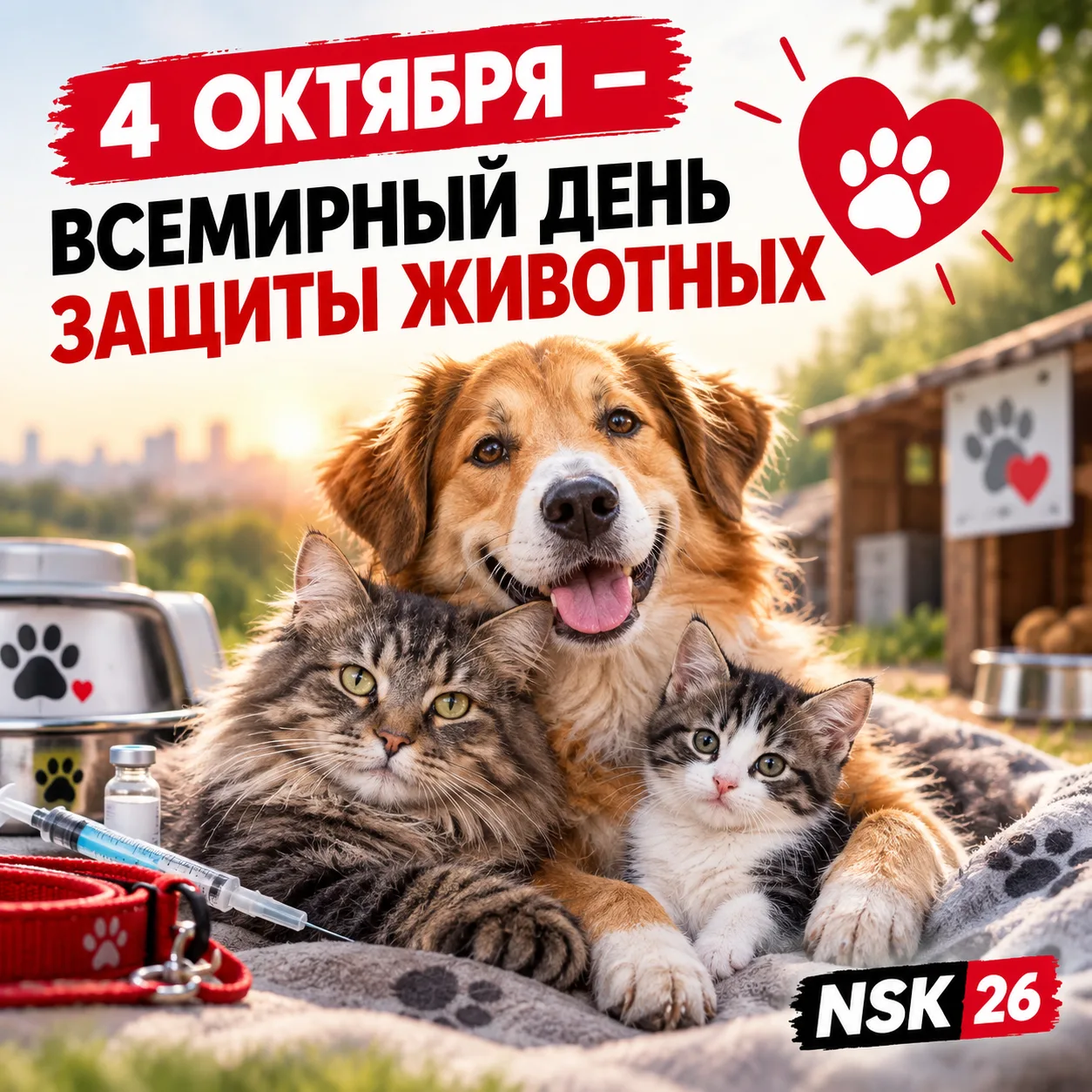 ❤️ 4 октября — Всемирный день защиты животных 🐾