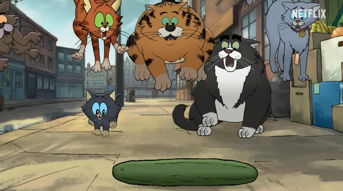 Кадры из трейлера «Уличных котов» (Alley Cats) — анимационного сериала Рики Джервэйса, создателя «Оф