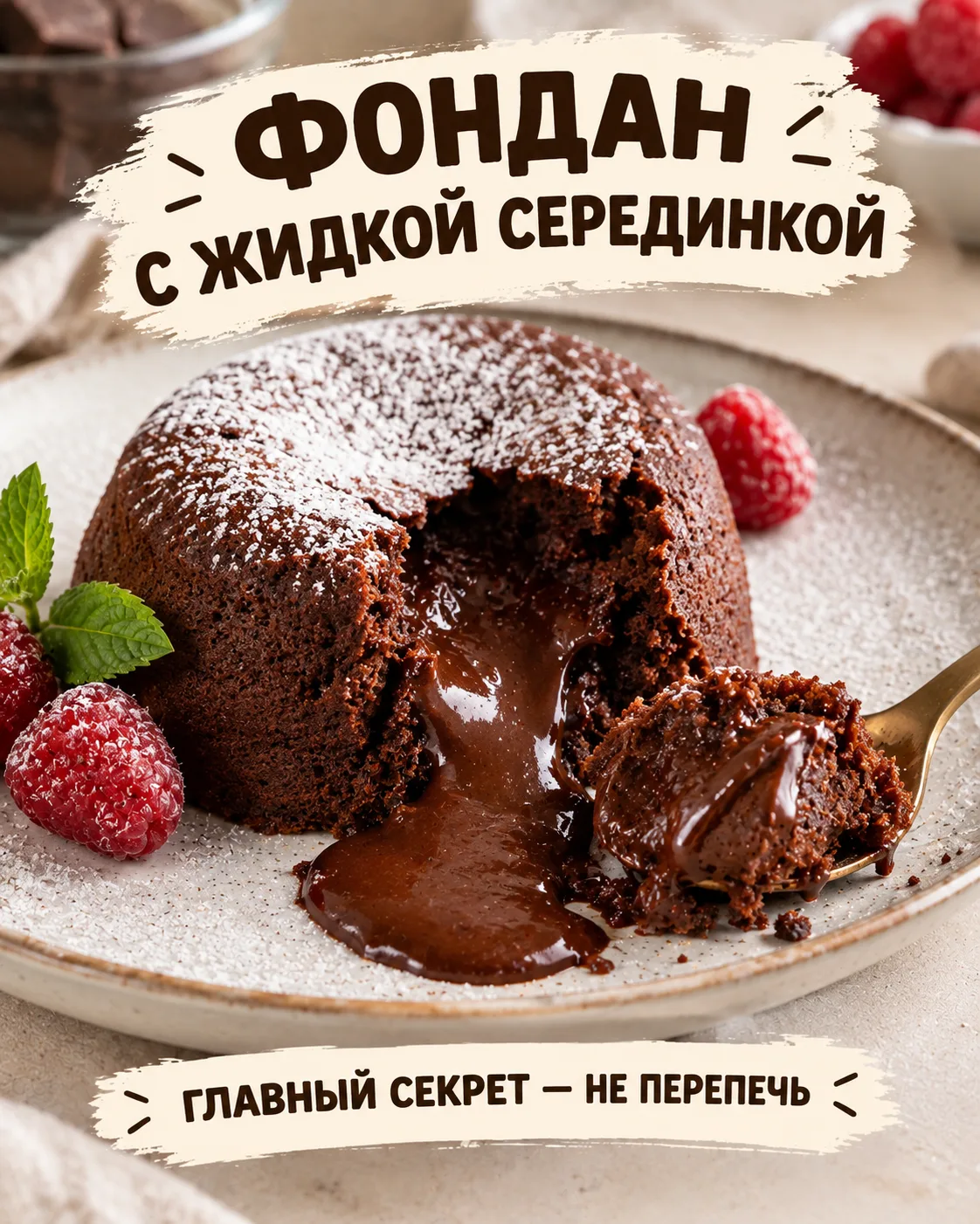 🍫 Фондан с жидкой серединкой