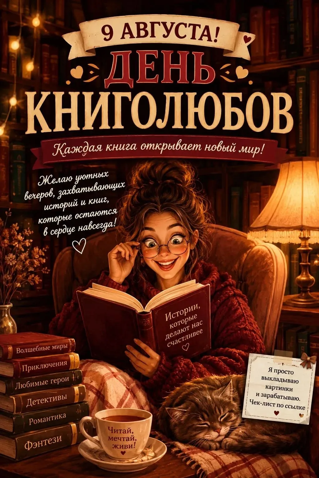 Всемирный день книголюбов в 2026 году отмечается 9 августа. Это неофициальный праздник,...