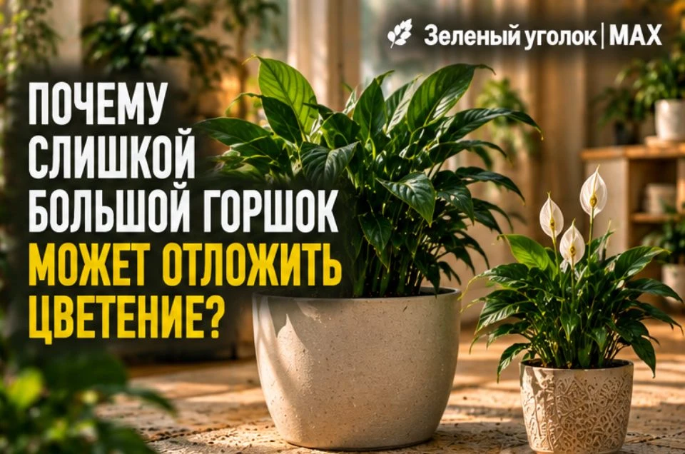 🪴 ПОЧЕМУ СЛИШКОМ БОЛЬШОЙ ГОРШОК МОЖЕТ ОТЛОЖИТЬ ЦВЕТЕНИЕ?