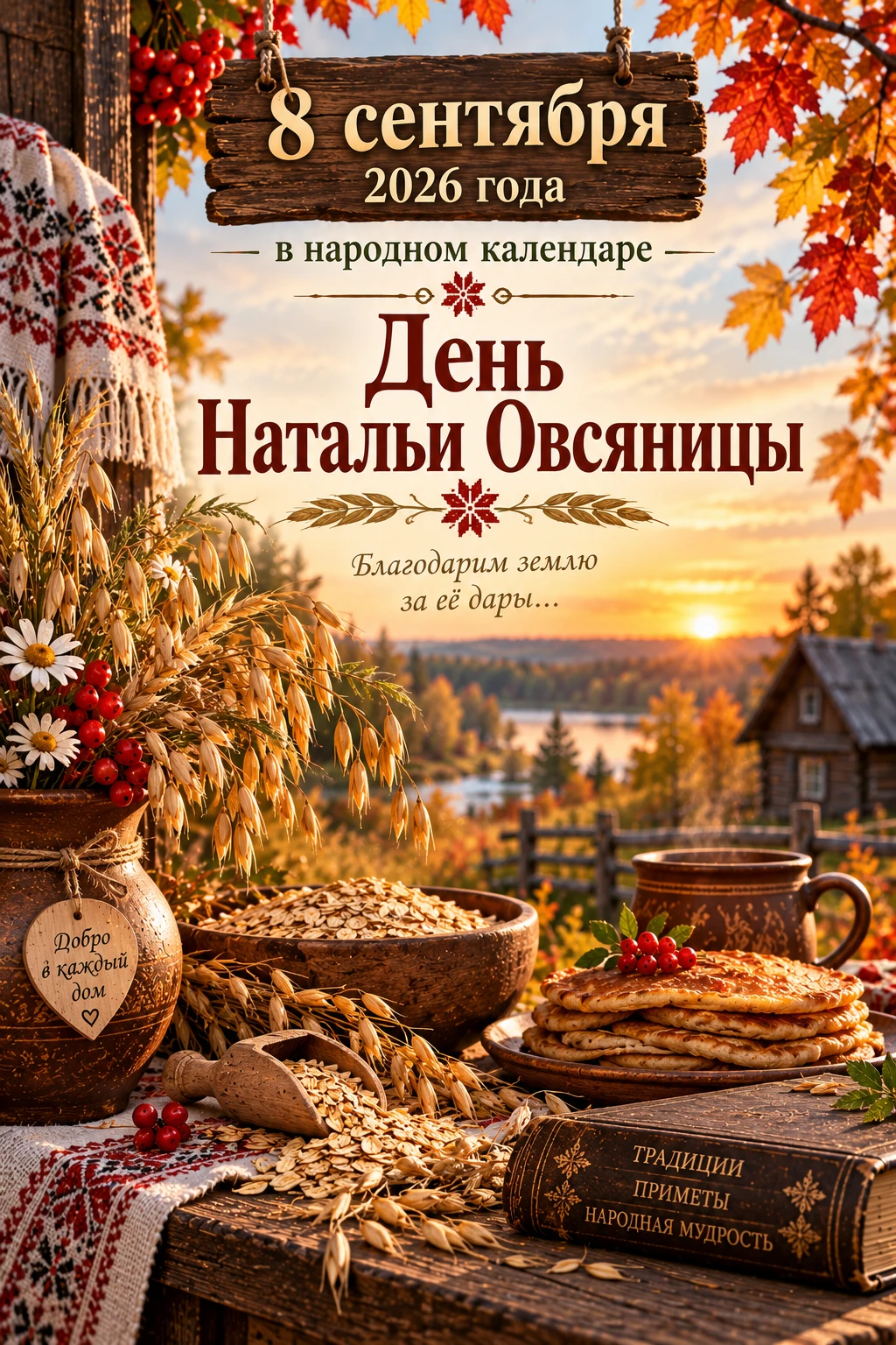 🌾 8 сентября 2026 года — день Натальи Овсяницы