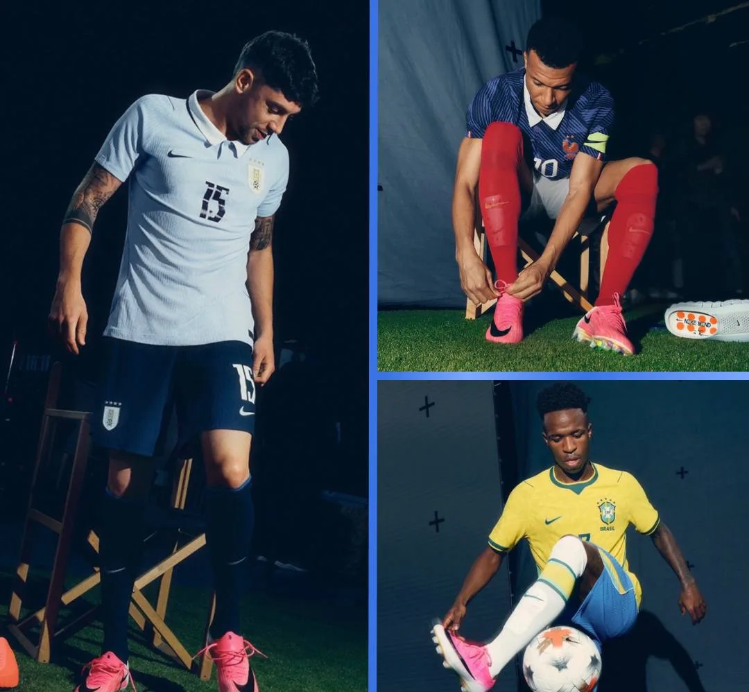 Феде Вальверде, Килиан Мбаппе и Винисиус Жуниор для Nike.