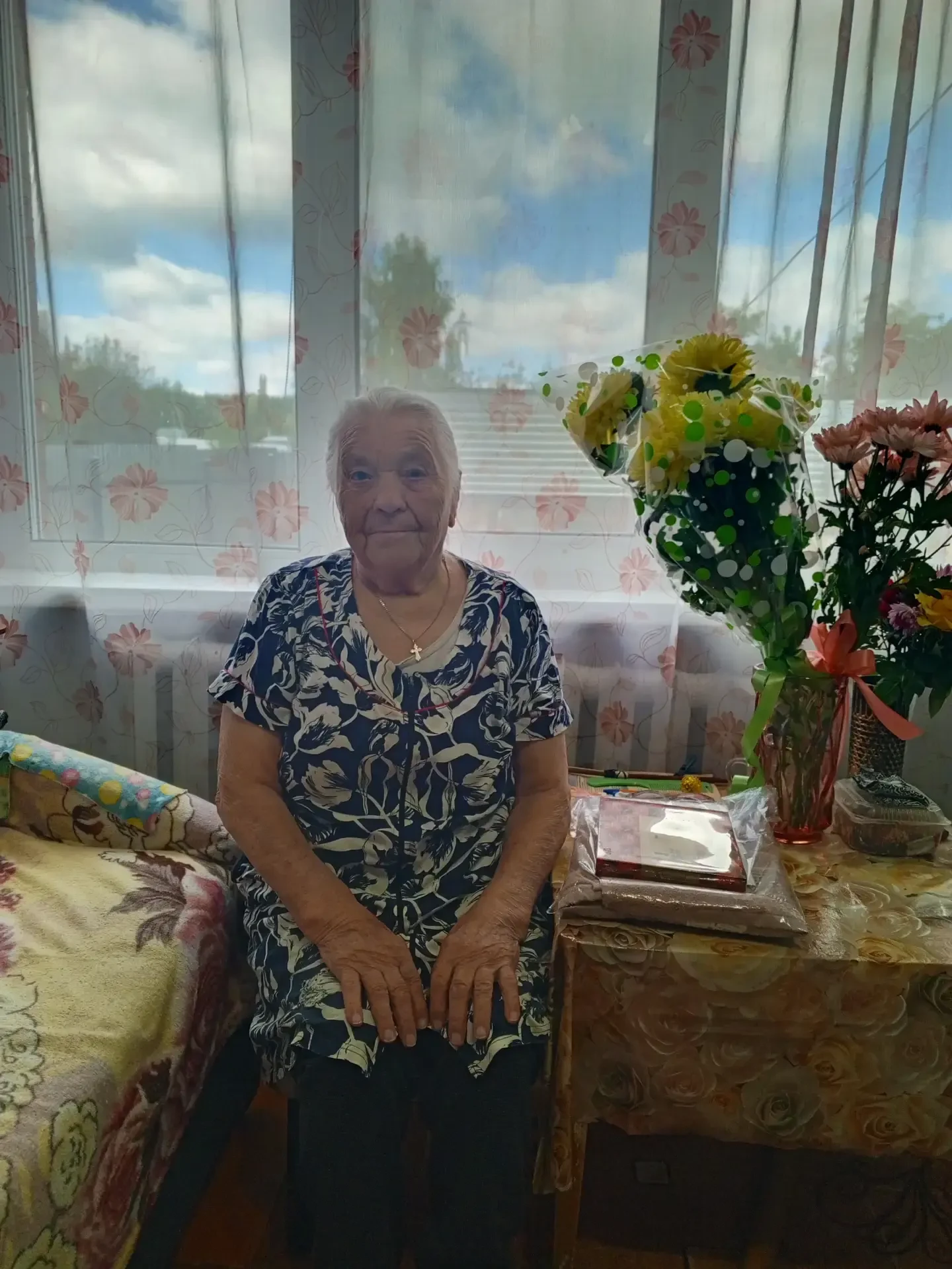 🎉 Поздравляем Анну Алексеевну Крутикову с 94‑летием! 🎉30 августа представители Нечкин...