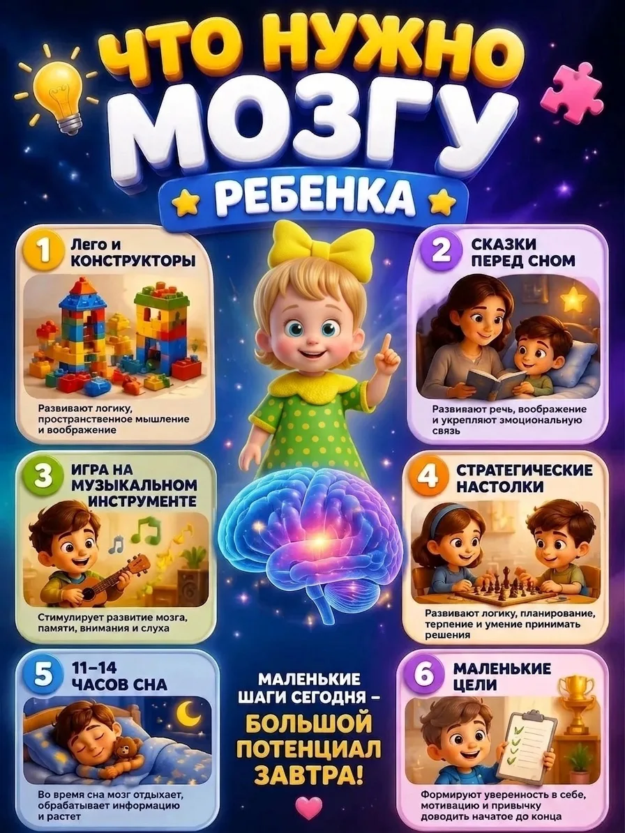 🌱 Мозг ребёнка — как сад: растите его через игру, а не через лекции!

Попробуйте «Ухо‑нос»: левой р