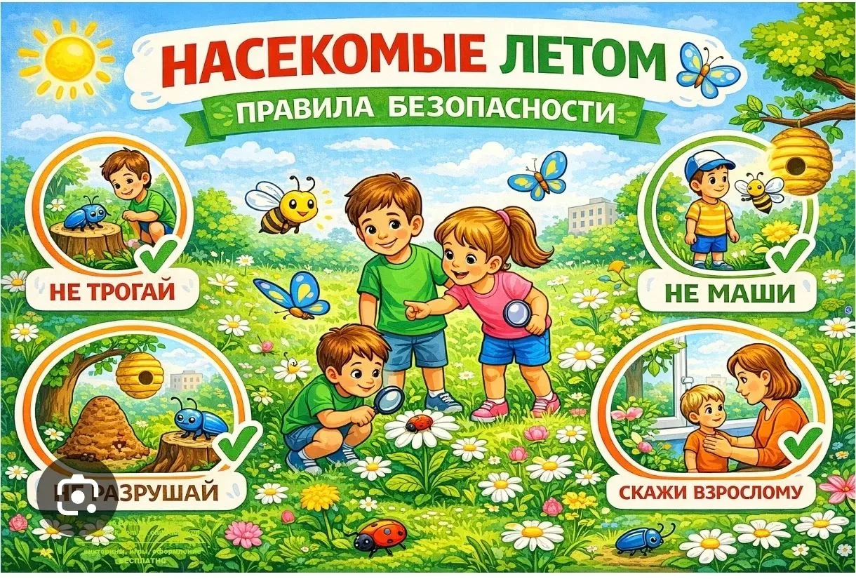 Уважаемые родители!
Лето — время долгих прогулок на свежем воздухе, но именно в траве и кустах🌿 наш