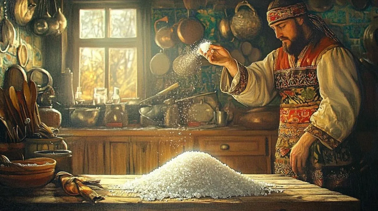 Если вы случайно просыпали соль, не переживайте, а бросьте щепотку через левое плечо. Славяне верили