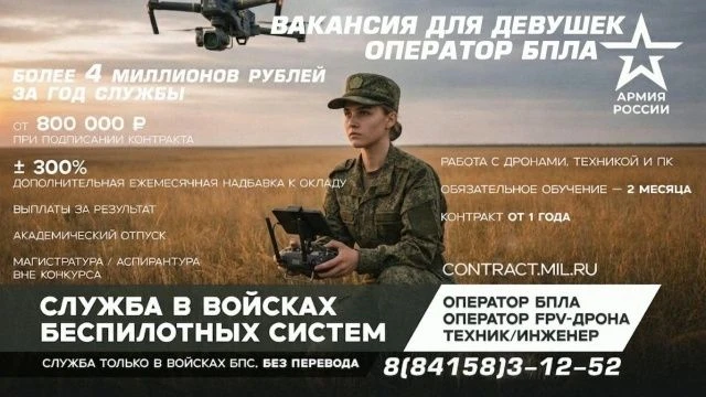 Вакансия для девушек: оператор БПЛА.