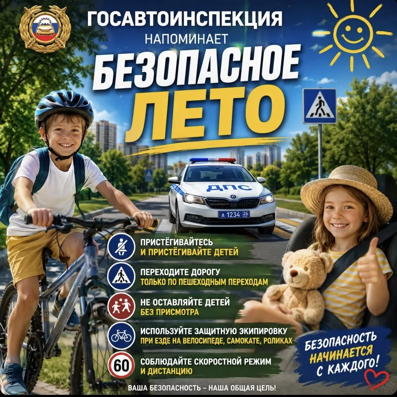 ✅✅✅☀️С 23 ПО 31 ИЮЛЯ В ПЯТИГОРСКЕ — «БЕЗОПАСНОЕ ЛЕТО 2026»

👮‍♀️🚔🚨Госавтоинспекция города запуска