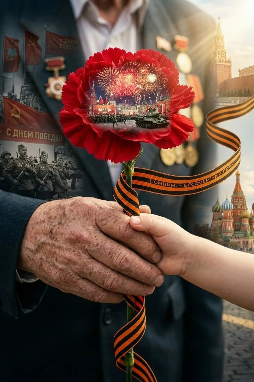 От всего сердца поздравляем  с великим праздником — Днём Победы!